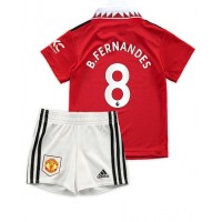 Manchester United Bruno Fernandes #8 Fußballbekleidung Heimtrikot Kinder 2022-23 Kurzarm (+ kurze hosen)